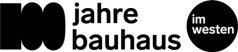 Logo 100 Jahre Bauhaus im Westen in schwarz