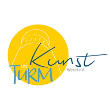  Das Bild zeigt das Logo von Kunst im Turm in einem Kreis mit dem Schriftzug Kunst im Turm