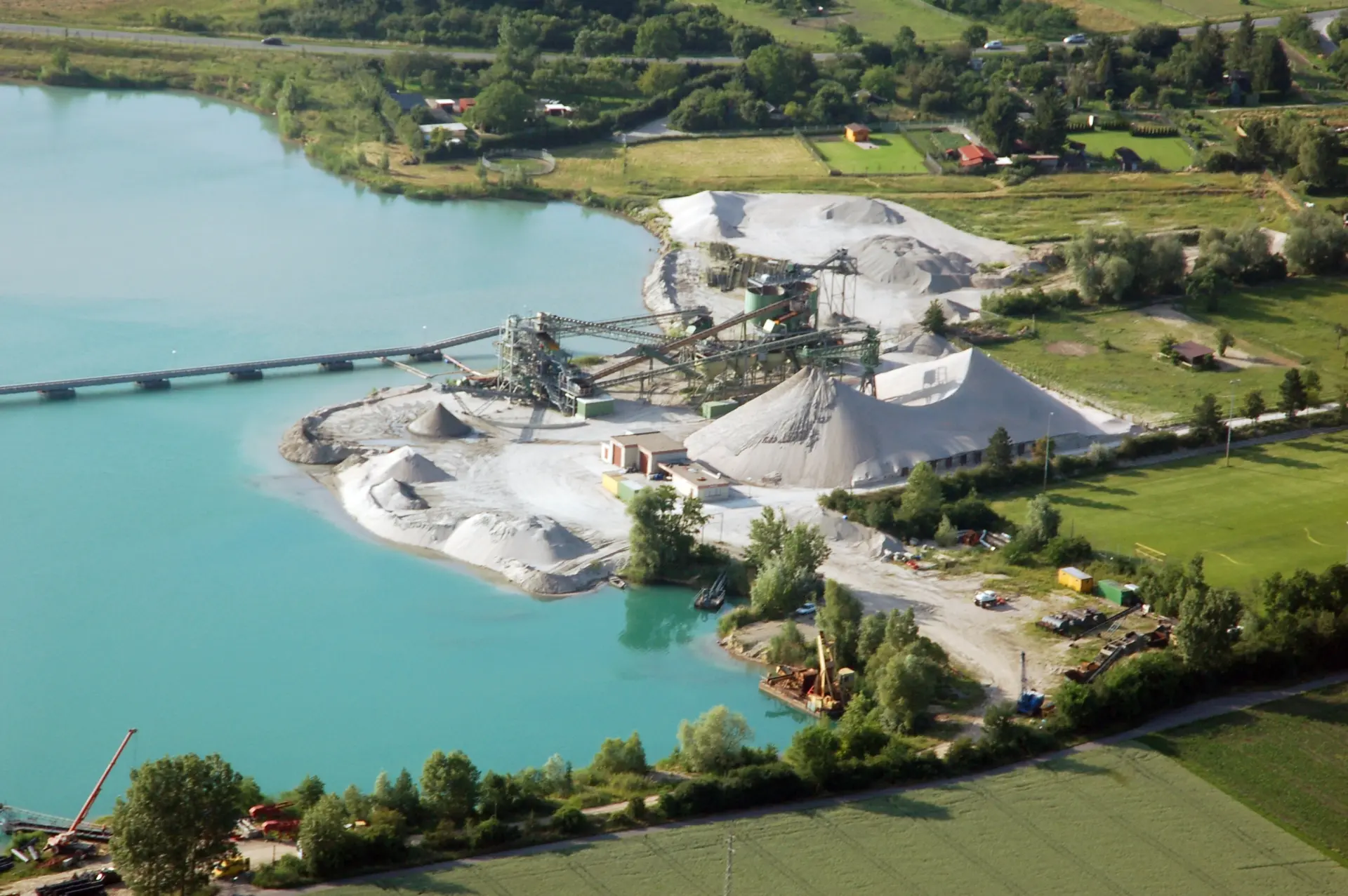 Luftaufnahme von Geinsheim, Trebur, Rheinland-Pfalz, Deutschland