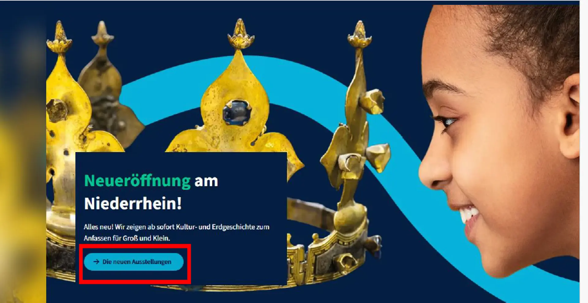 Das Bild zeigt die Startseite.