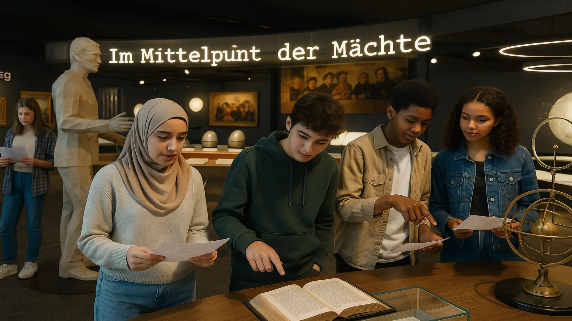 Schulgruppen in der Ausstellung